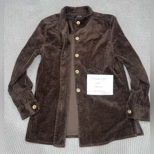 LIKE NEW Brown Corduroy Button Up Top/Jacket